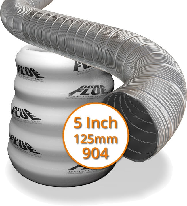 Dura Flue 5 Inch (125mm) 904 Grade Flexible Flue Liner