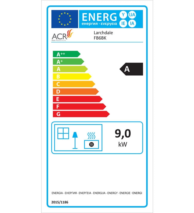 ACR Larchdale Wood Burning Ecodesign Stove energy rating