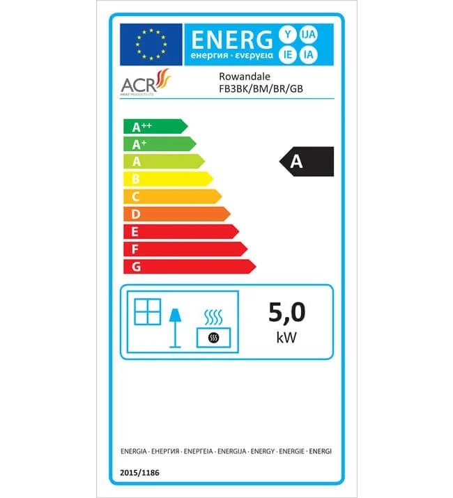 ACR Rowandale Wood Burning / Multifuel Ecodesign Stove energy rating