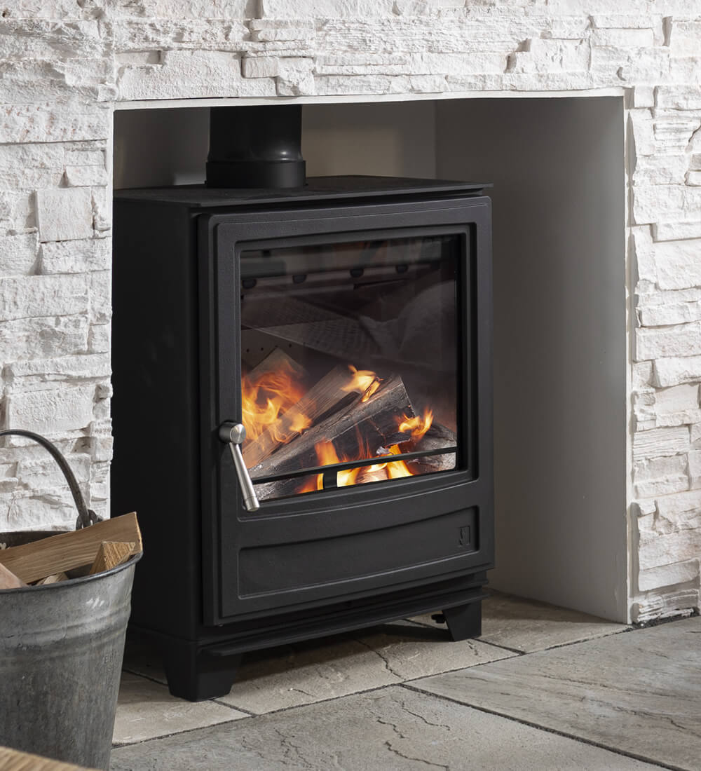 Arada Ecoburn 7 Wood Burning / Multifuel Stove side view