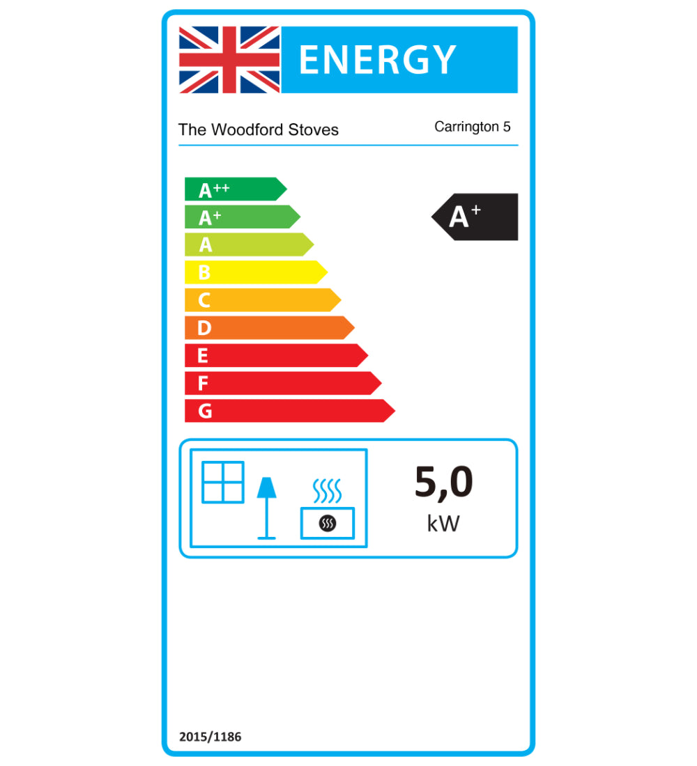 Woodford Carrington 5 Multifuel Wood Burning Stove energy rating