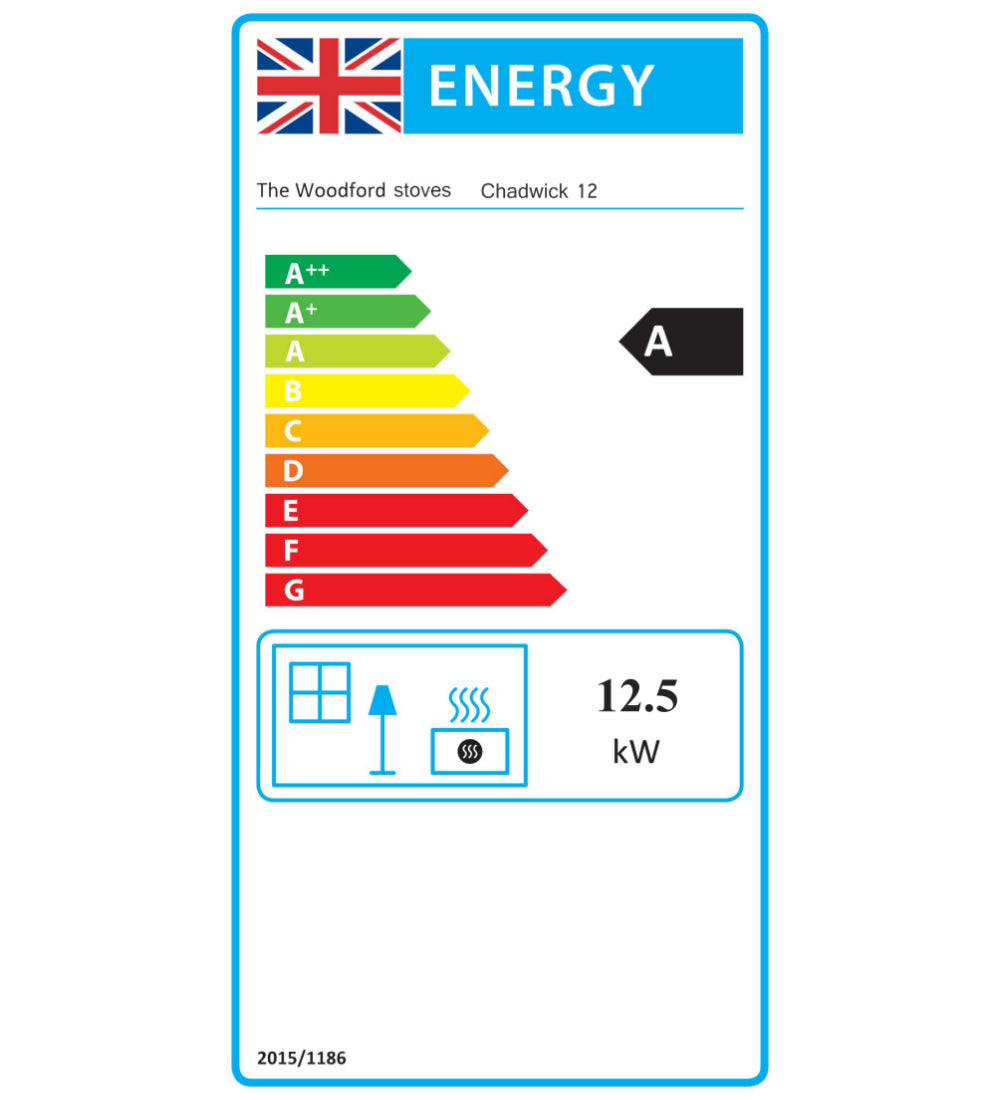 Woodford Axon Chadwick 12 Multifuel Wood Burning Stove energy rating