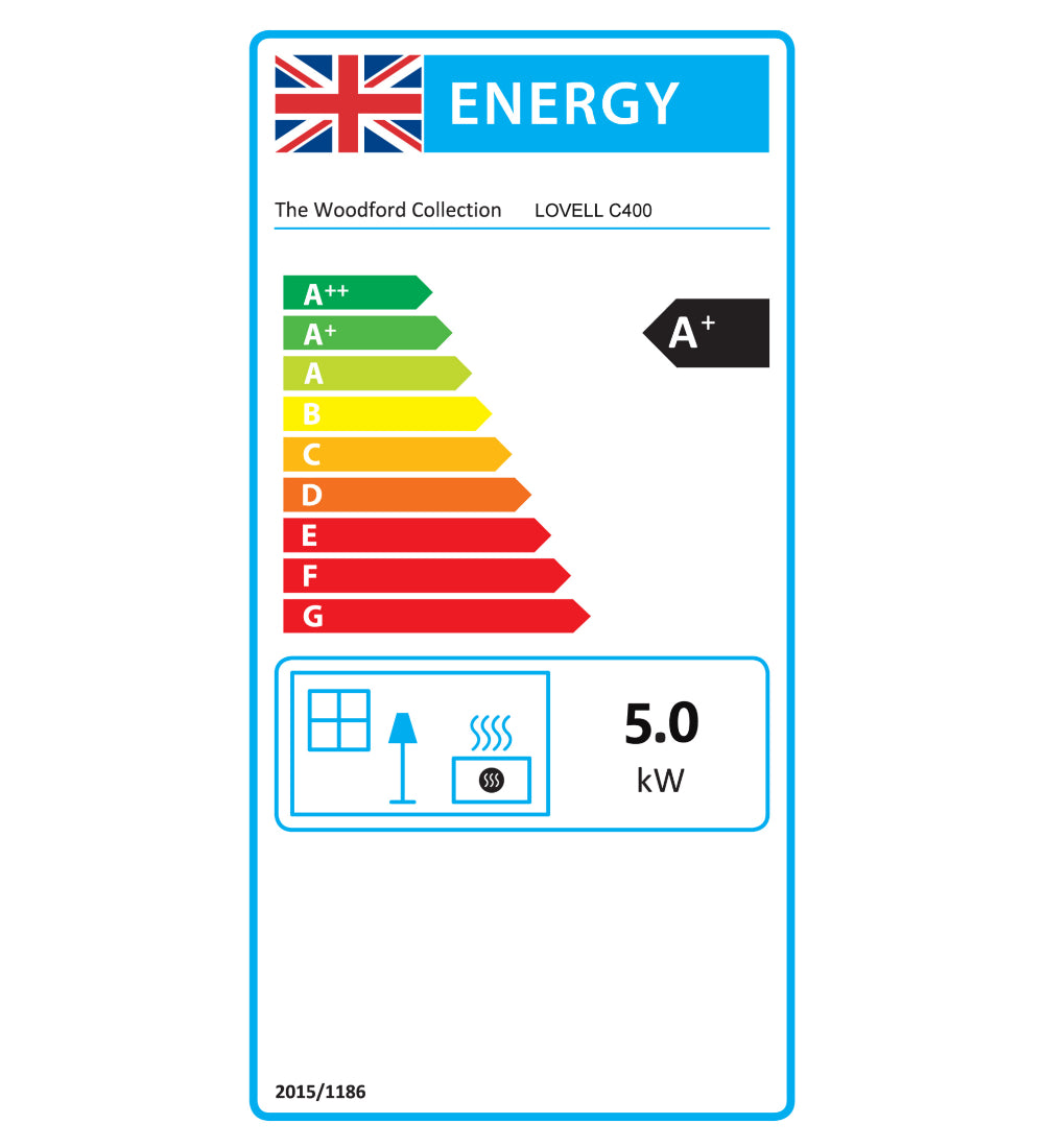 Woodford Lovell C400 Inset Wood Burning Stove energy rating