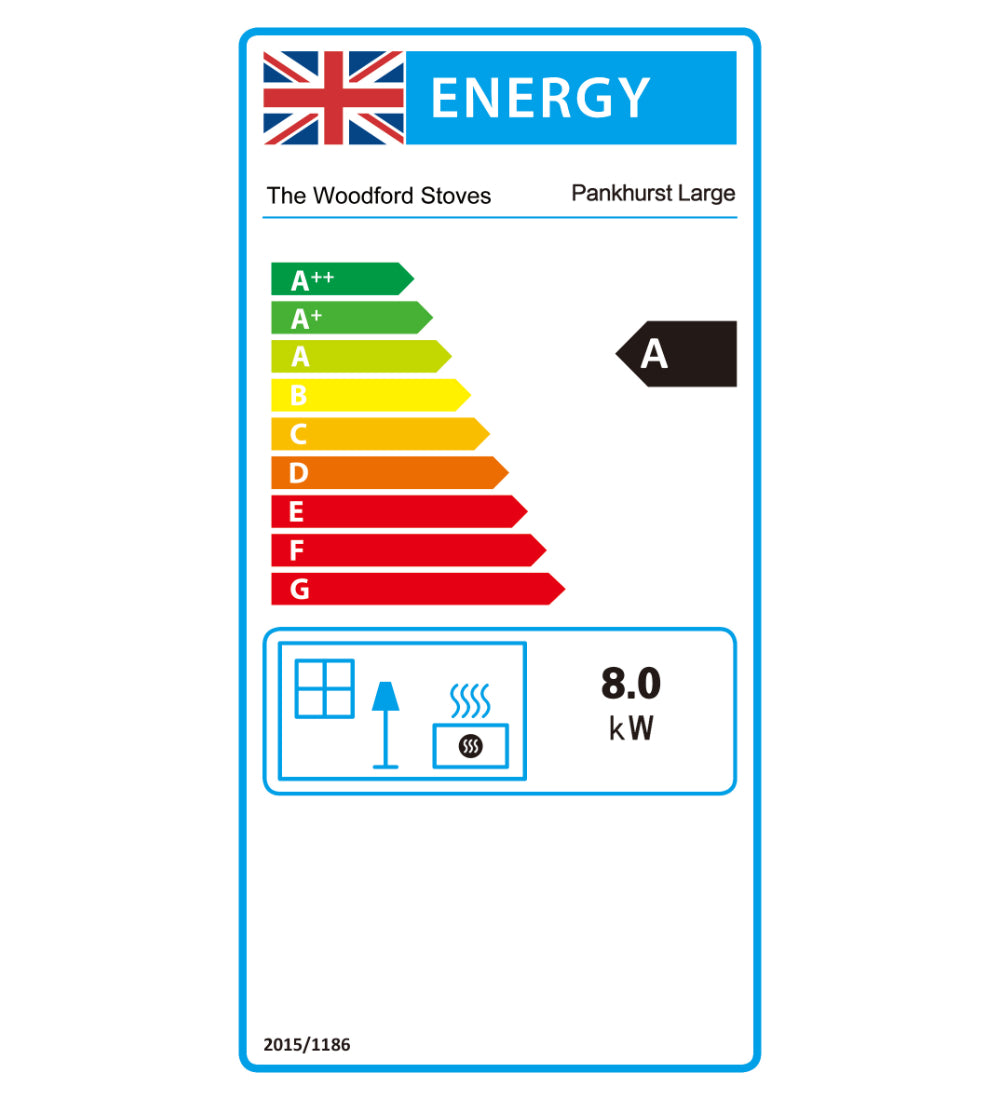 Woodford Pankhurst L Wood Burning Stove energy rating