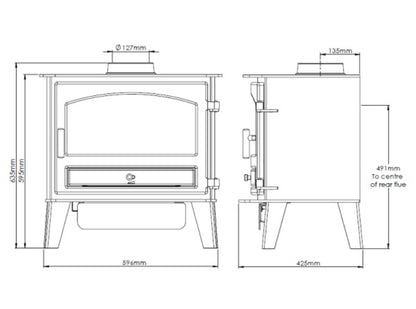 Stockport 6 Gas Stove dimensions chart